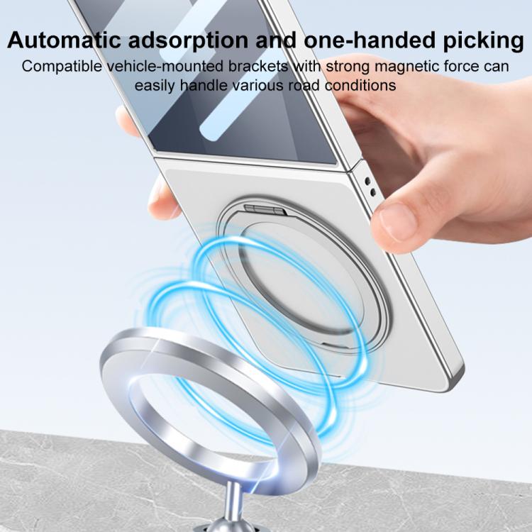 For Samsung Galaxy Z Flip7 5G GKK Integrated Electroplating Full Coverage Phone Case with Magnetic Rotating Bracket