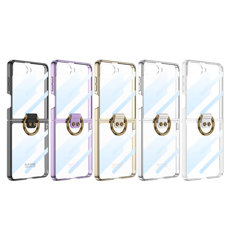 For Samsung Galaxy Z Flip7 5G GKK Integrated Electroplating Phantom Full Coverage Phone Case with Ring
