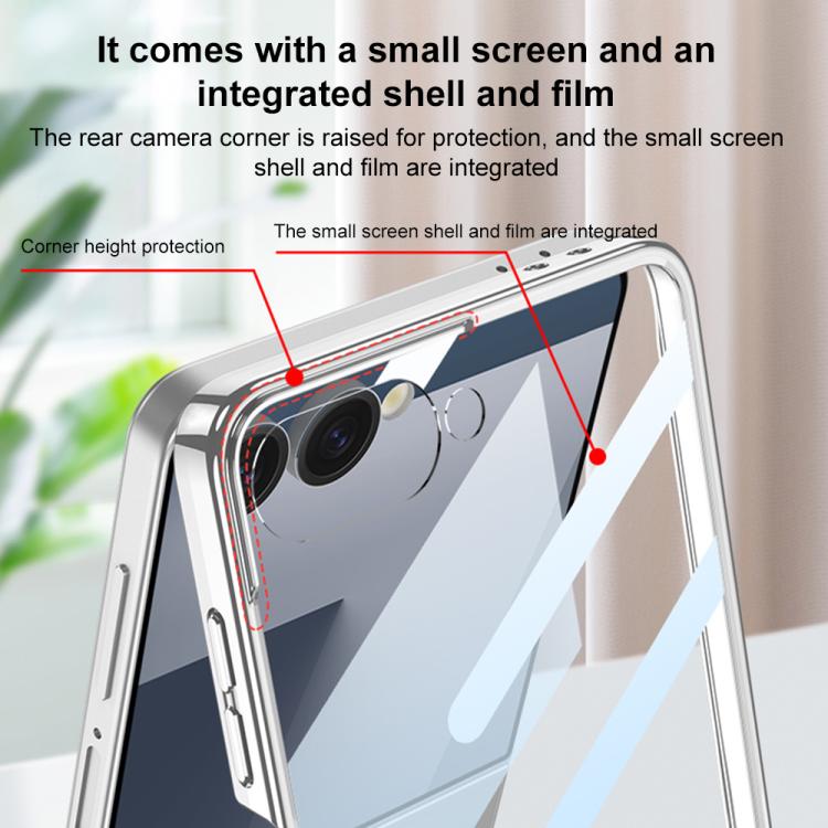 For Samsung Galaxy Z Flip7 5G GKK Integrated Electroplating Phantom Full Coverage Phone Case with Ring
