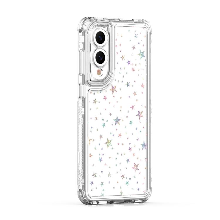 For Samsung Galaxy S25 Edge 5G Transparent Acrylic Laser Paper Phone Case