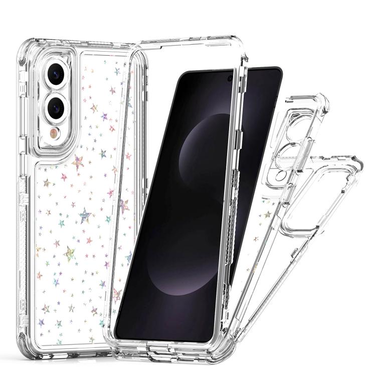 For Samsung Galaxy S25 Edge 5G Transparent Acrylic Laser Paper Phone Case