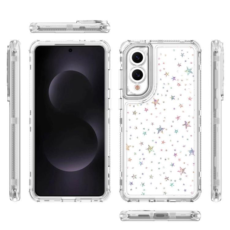 For Samsung Galaxy S25 Edge 5G Transparent Acrylic Laser Paper Phone Case