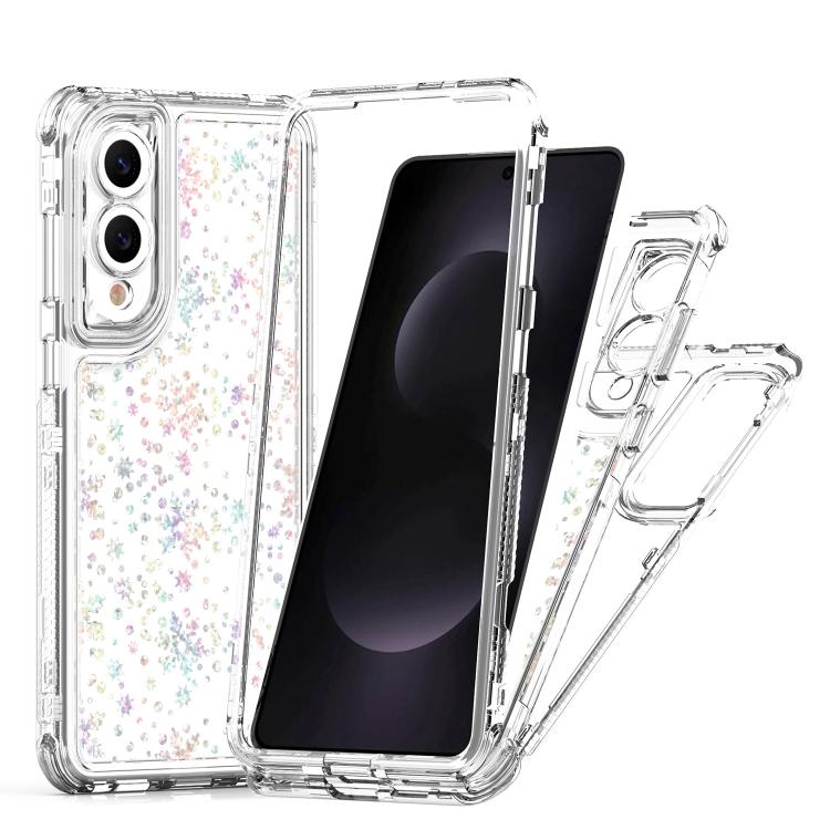 For Samsung Galaxy S25 Edge 5G Transparent Acrylic Laser Paper Phone Case