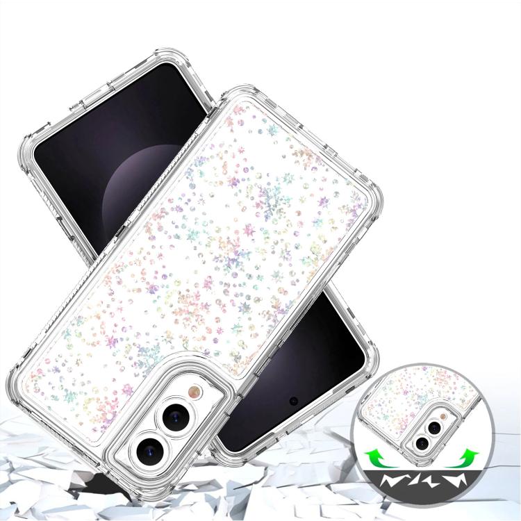 For Samsung Galaxy S25 Edge 5G Transparent Acrylic Laser Paper Phone Case