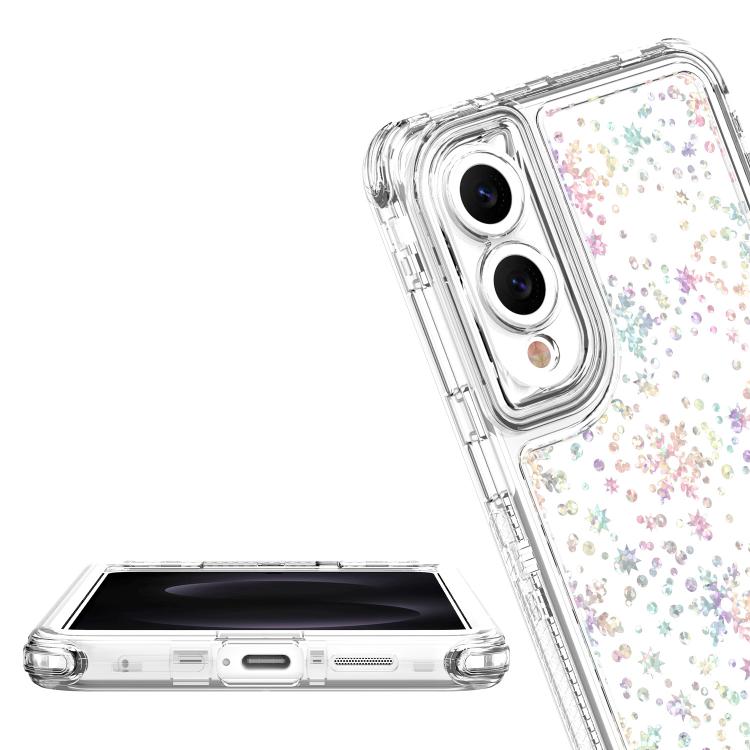 For Samsung Galaxy S25 Edge 5G Transparent Acrylic Laser Paper Phone Case