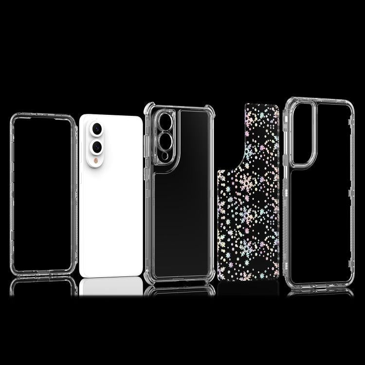For Samsung Galaxy S25 Edge 5G Transparent Acrylic Laser Paper Phone Case