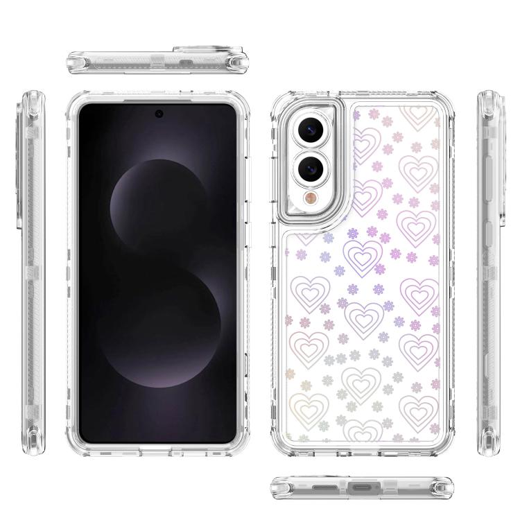 For Samsung Galaxy S25 Edge 5G Transparent Acrylic Laser Paper Phone Case
