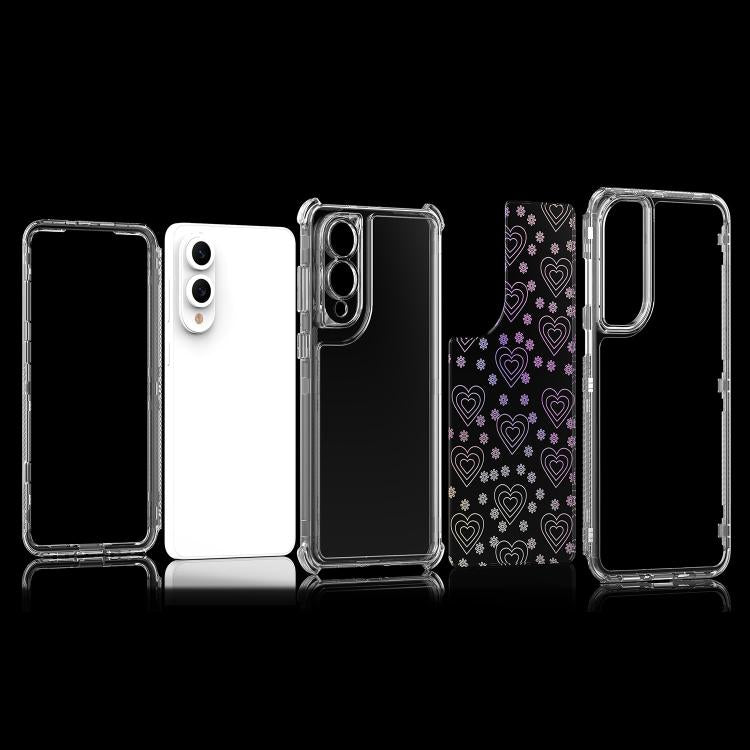 For Samsung Galaxy S25 Edge 5G Transparent Acrylic Laser Paper Phone Case