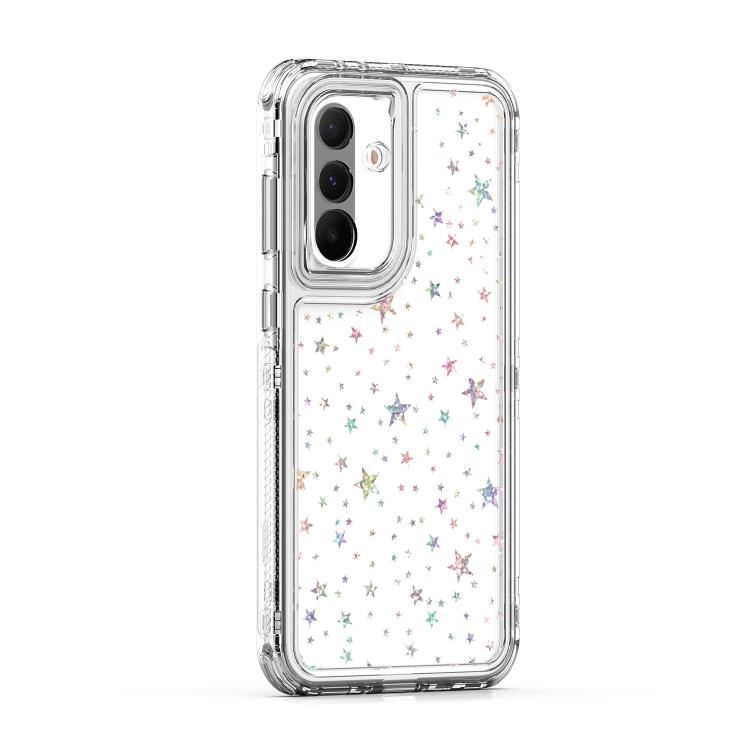 For Samsung Galaxy A36 / A56 / A37 5G Transparent Acrylic Laser Paper Phone Case