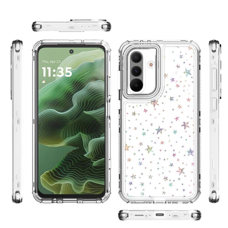 For Samsung Galaxy A36 / A56 / A37 5G Transparent Acrylic Laser Paper Phone Case