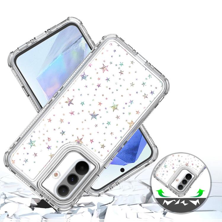 For Samsung Galaxy A36 / A56 / A37 5G Transparent Acrylic Laser Paper Phone Case