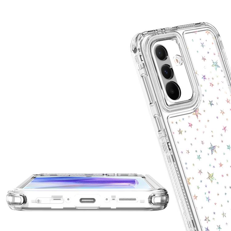For Samsung Galaxy A36 / A56 / A37 5G Transparent Acrylic Laser Paper Phone Case