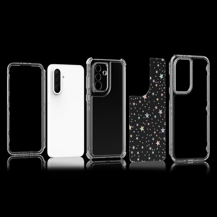 For Samsung Galaxy A36 / A56 / A37 5G Transparent Acrylic Laser Paper Phone Case