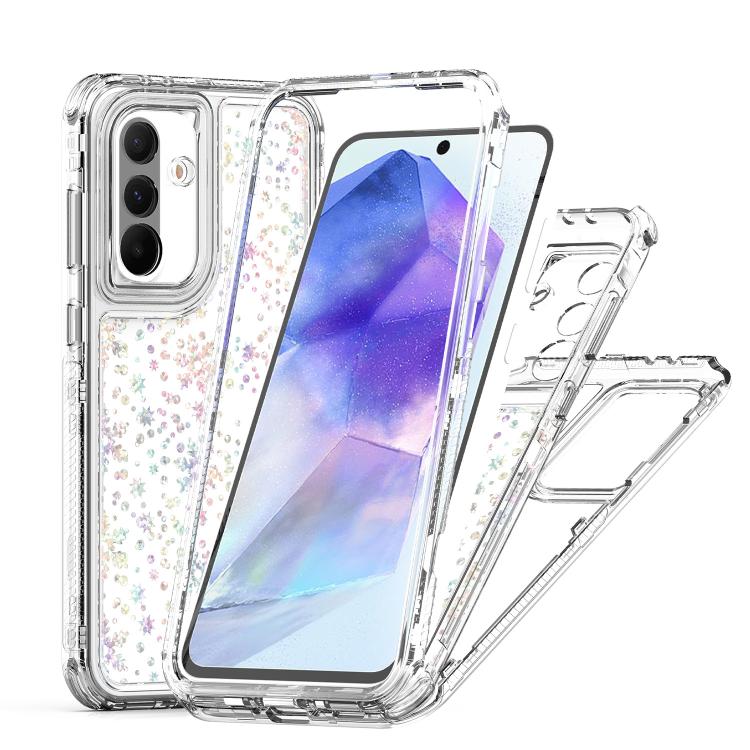 For Samsung Galaxy A36 / A56 / A37 5G Transparent Acrylic Laser Paper Phone Case