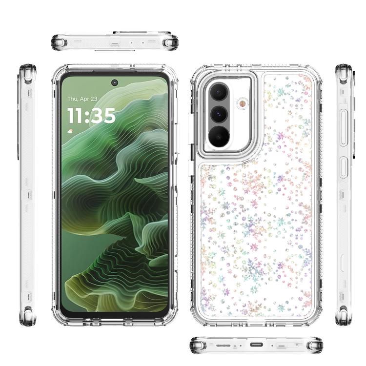 For Samsung Galaxy A36 / A56 / A37 5G Transparent Acrylic Laser Paper Phone Case