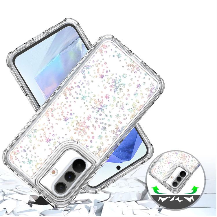 For Samsung Galaxy A36 / A56 / A37 5G Transparent Acrylic Laser Paper Phone Case