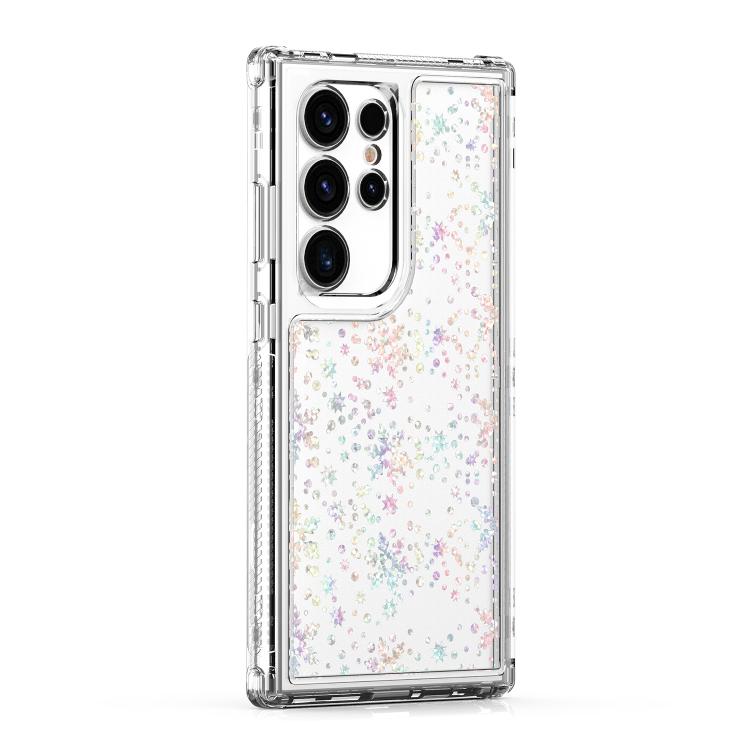 For Samsung Galaxy S24 Ultra 5G Transparent Acrylic Laser Paper Phone Case