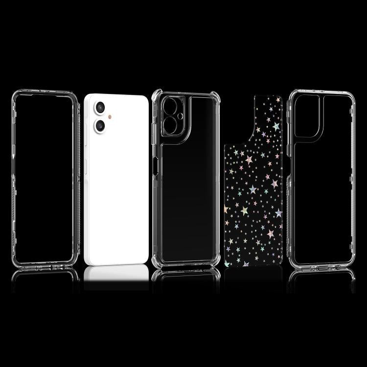 For Samsung Galaxy A06 4G Transparent Acrylic Laser Paper Phone Case