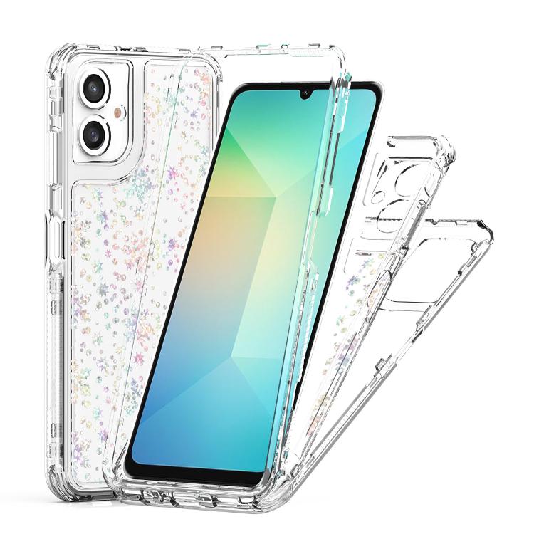 For Samsung Galaxy A06 4G Transparent Acrylic Laser Paper Phone Case