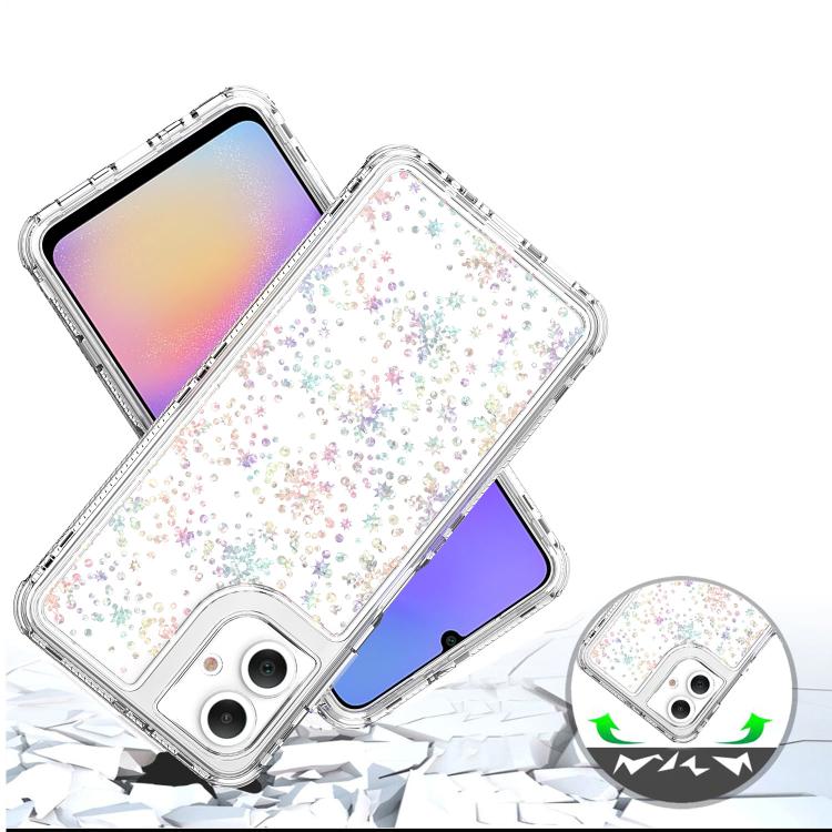 For Samsung Galaxy A06 4G Transparent Acrylic Laser Paper Phone Case