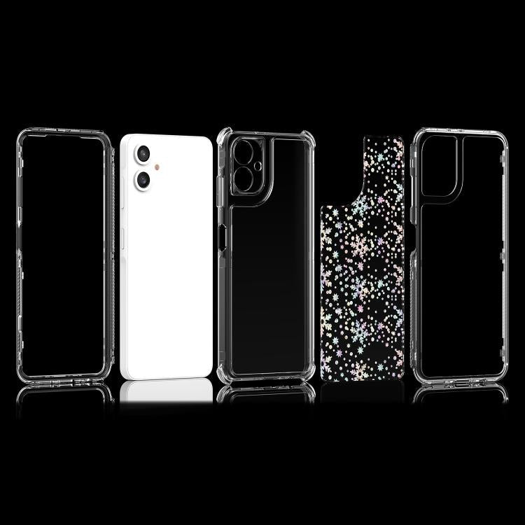 For Samsung Galaxy A06 4G Transparent Acrylic Laser Paper Phone Case