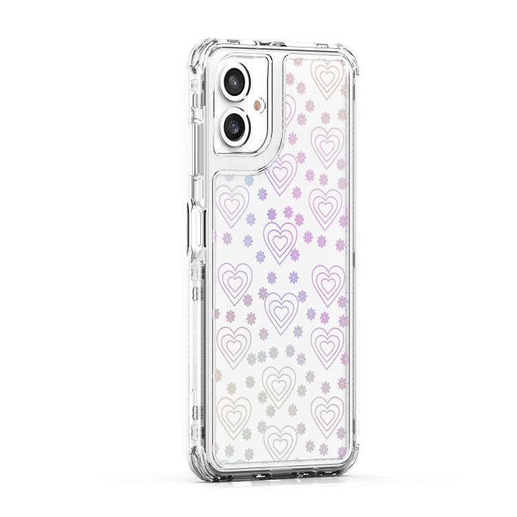 For Samsung Galaxy A06 4G Transparent Acrylic Laser Paper Phone Case