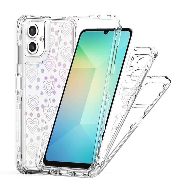 For Samsung Galaxy A06 4G Transparent Acrylic Laser Paper Phone Case