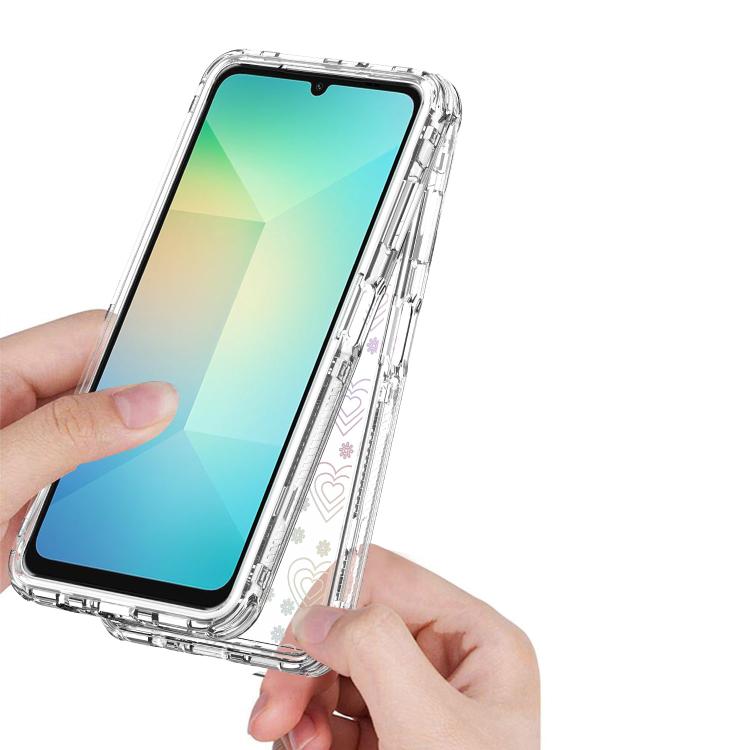 For Samsung Galaxy A06 4G Transparent Acrylic Laser Paper Phone Case