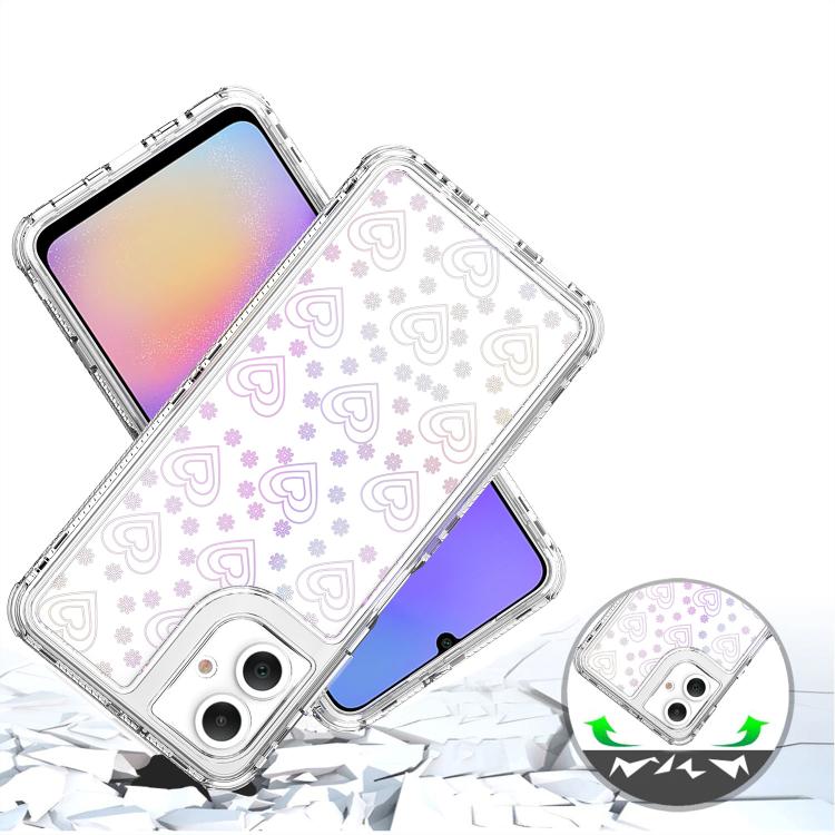 For Samsung Galaxy A06 4G Transparent Acrylic Laser Paper Phone Case