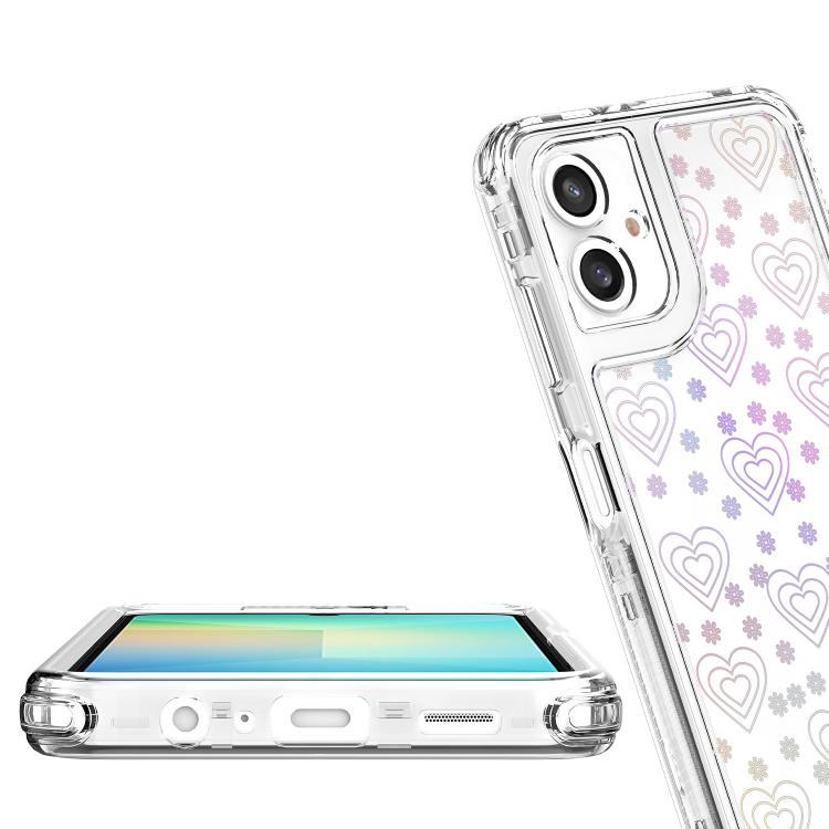For Samsung Galaxy A06 4G Transparent Acrylic Laser Paper Phone Case