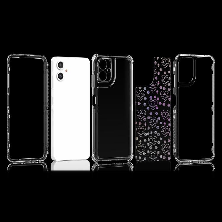 For Samsung Galaxy A06 4G Transparent Acrylic Laser Paper Phone Case