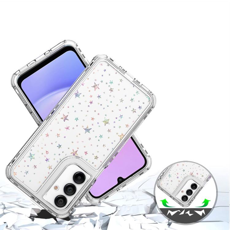 For Samsung Galaxy A16 5G Transparent Acrylic Laser Paper Phone Case