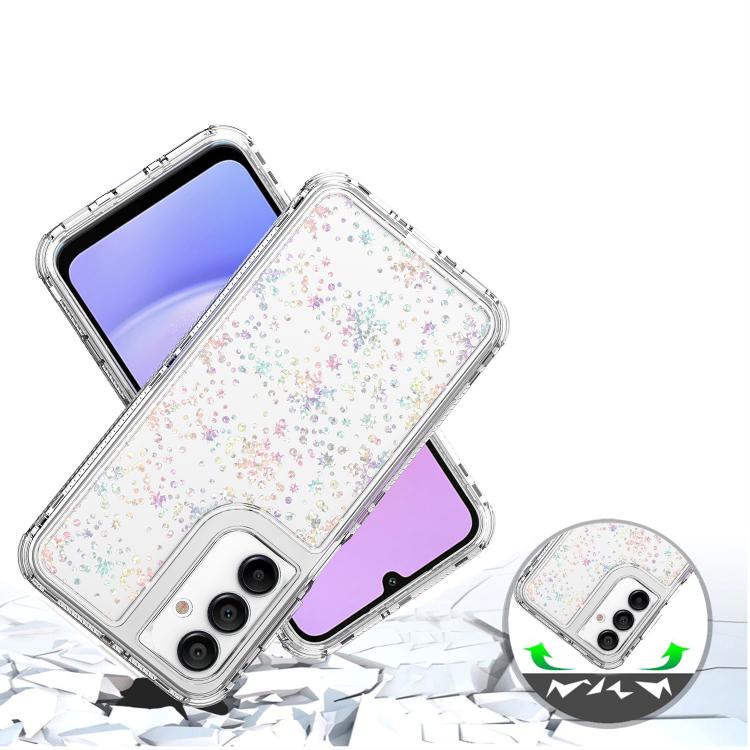 For Samsung Galaxy A16 5G Transparent Acrylic Laser Paper Phone Case