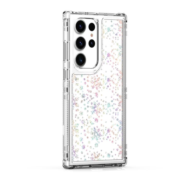 For Samsung Galaxy S23 Ultra 5G Transparent Acrylic Laser Paper Phone Case