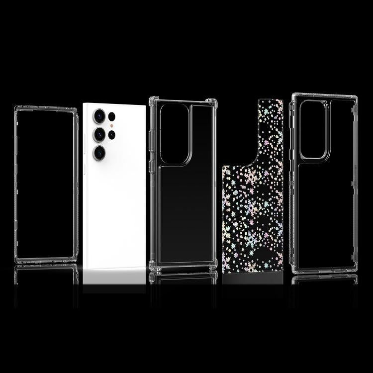 For Samsung Galaxy S23 Ultra 5G Transparent Acrylic Laser Paper Phone Case