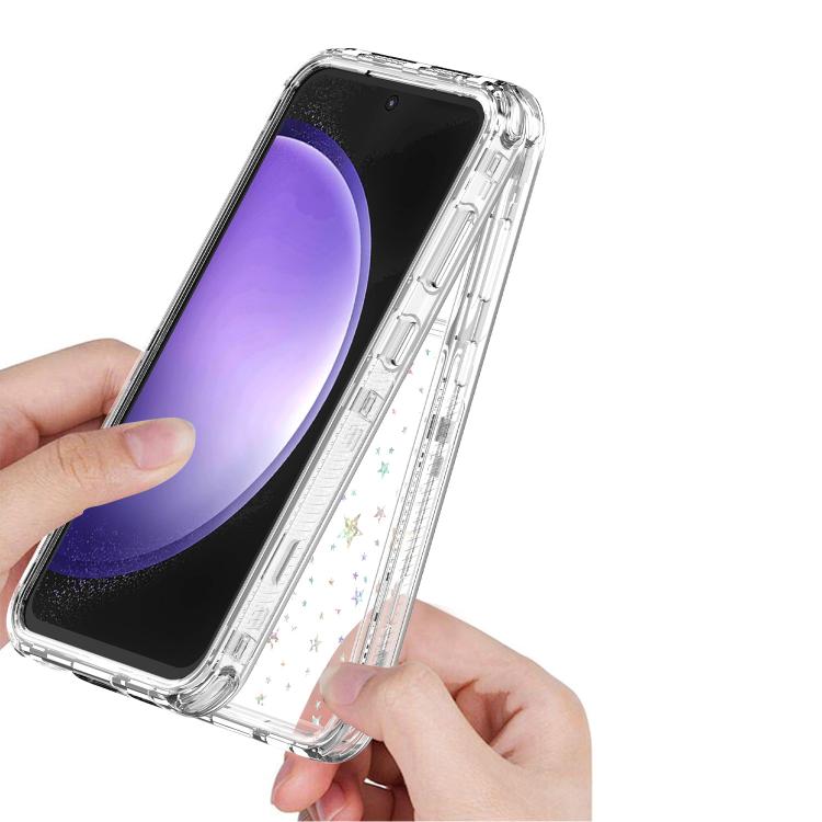 For Samsung Galaxy S23 FE 5G Transparent Acrylic Laser Paper Phone Case