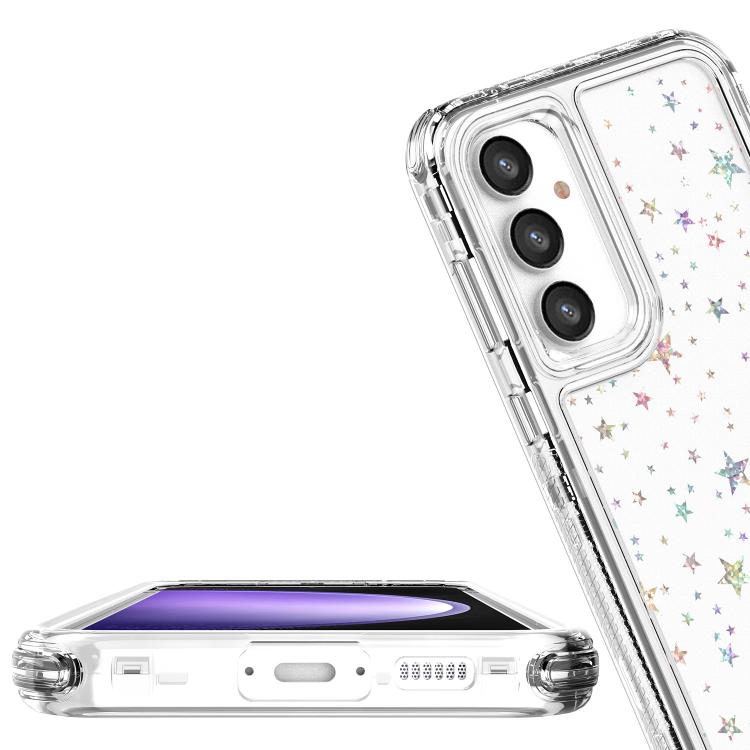 For Samsung Galaxy S23 FE 5G Transparent Acrylic Laser Paper Phone Case