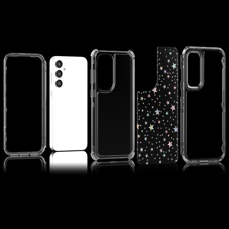 For Samsung Galaxy S23 FE 5G Transparent Acrylic Laser Paper Phone Case