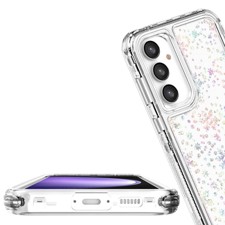 For Samsung Galaxy S23 FE 5G Transparent Acrylic Laser Paper Phone Case
