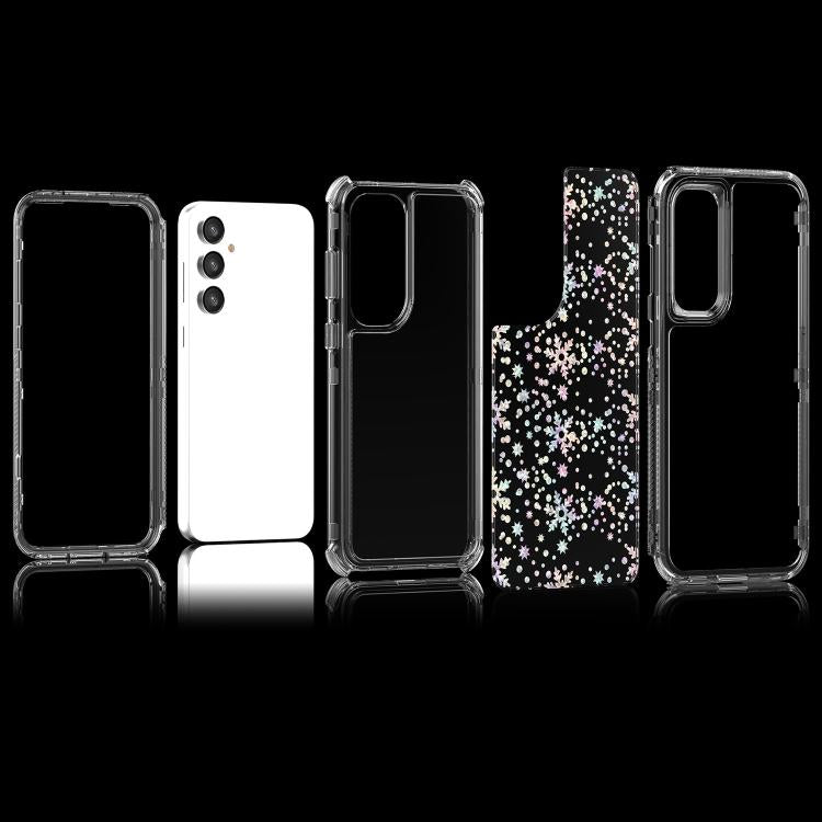 For Samsung Galaxy S23 FE 5G Transparent Acrylic Laser Paper Phone Case