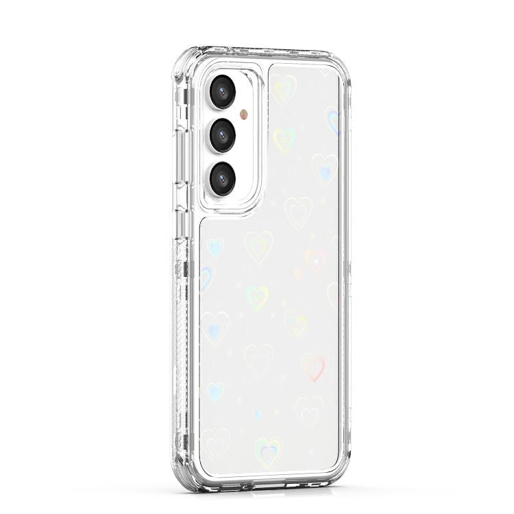 For Samsung Galaxy S23 FE 5G Transparent Acrylic Laser Paper Phone Case