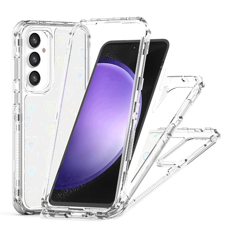For Samsung Galaxy S23 FE 5G Transparent Acrylic Laser Paper Phone Case