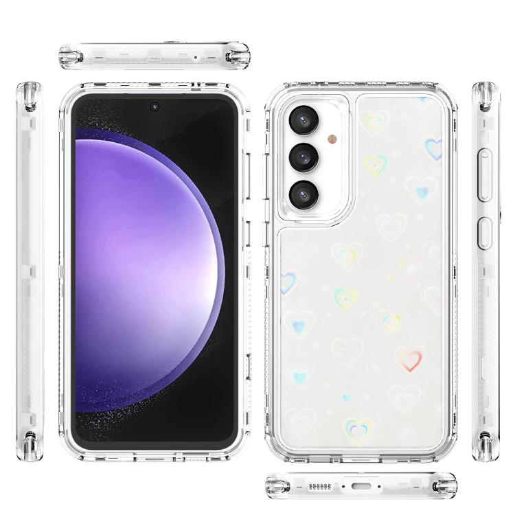 For Samsung Galaxy S23 FE 5G Transparent Acrylic Laser Paper Phone Case