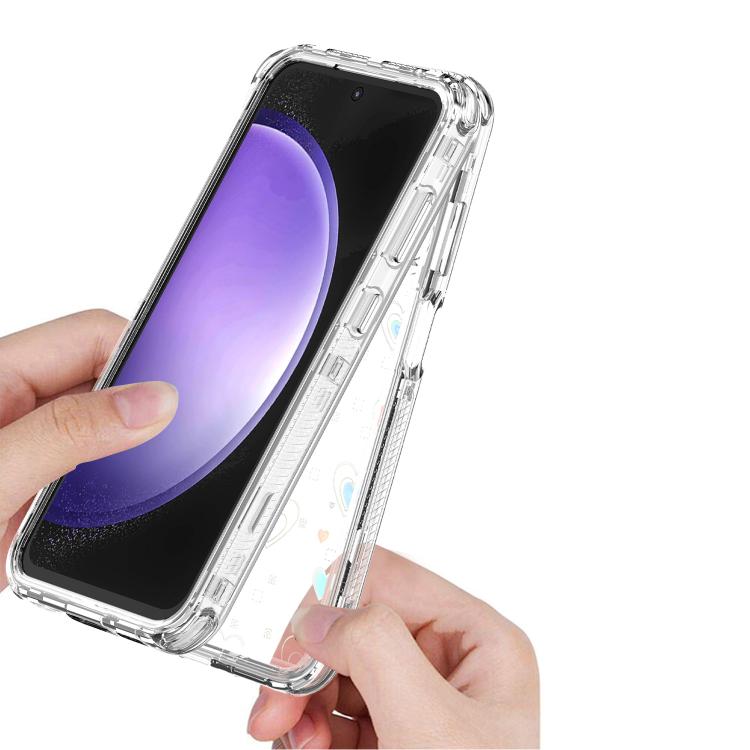 For Samsung Galaxy S23 FE 5G Transparent Acrylic Laser Paper Phone Case