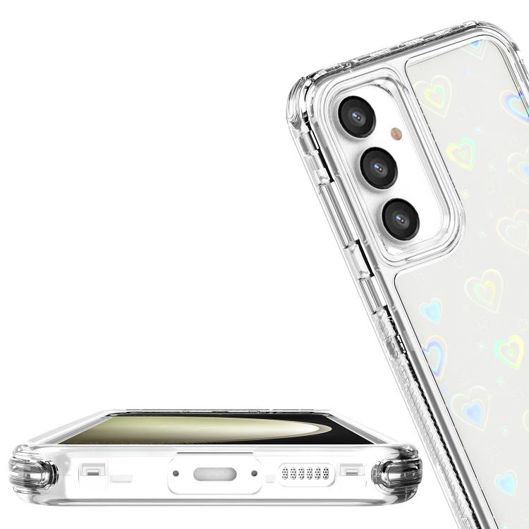 For Samsung Galaxy S23 FE 5G Transparent Acrylic Laser Paper Phone Case