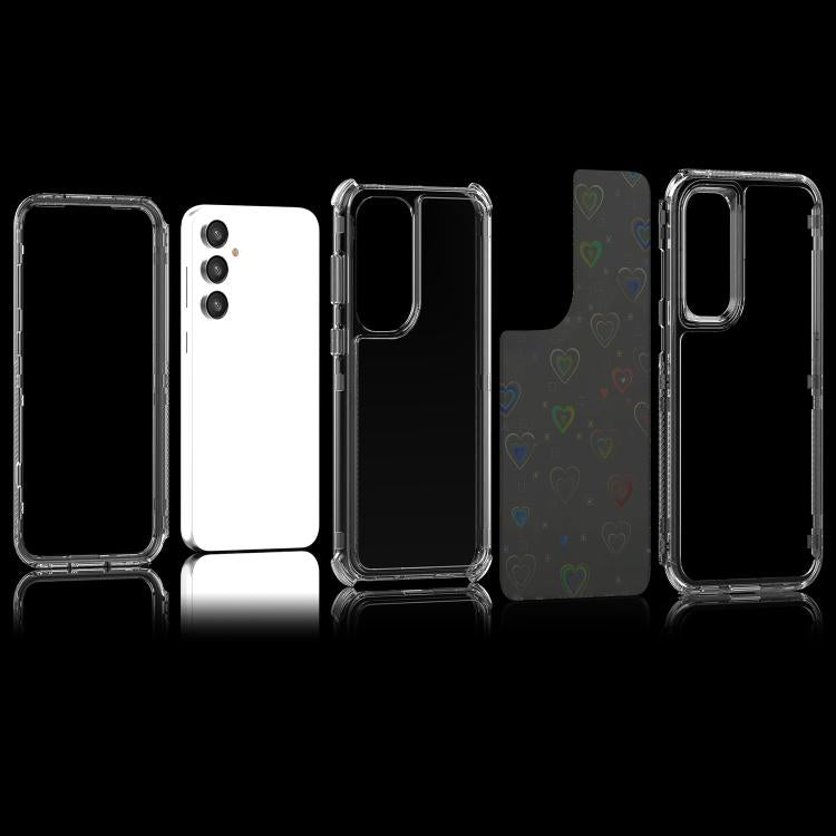 For Samsung Galaxy S23 FE 5G Transparent Acrylic Laser Paper Phone Case