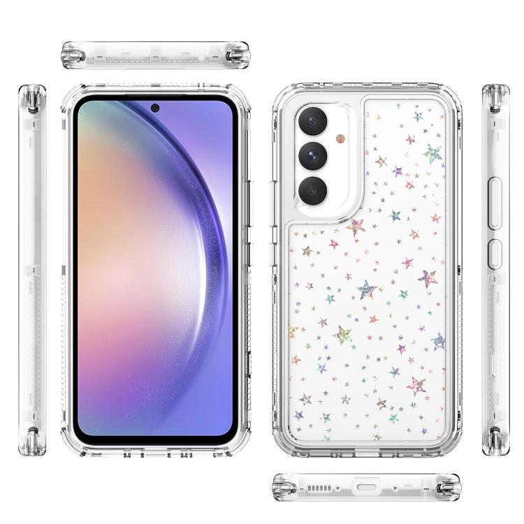 For Samsung Galaxy A54 5G Transparent Acrylic Laser Paper Phone Case