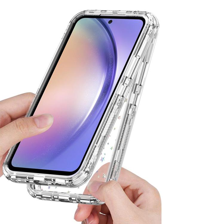 For Samsung Galaxy A54 5G Transparent Acrylic Laser Paper Phone Case