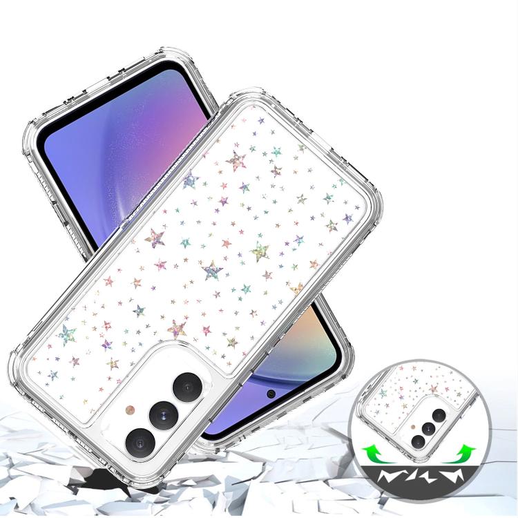 For Samsung Galaxy A54 5G Transparent Acrylic Laser Paper Phone Case