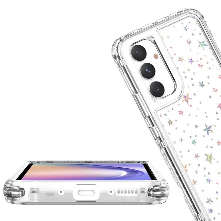For Samsung Galaxy A54 5G Transparent Acrylic Laser Paper Phone Case